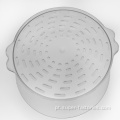 Prateleira de pratos de plástico com tampa